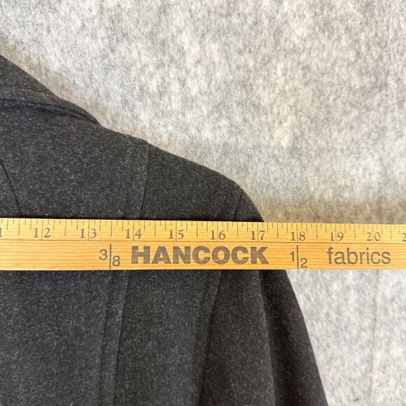 J Crew Womens L Double Breasted Wool Blend Pea Coat Gray Preppy Capsule Career - Picture 9 of 10